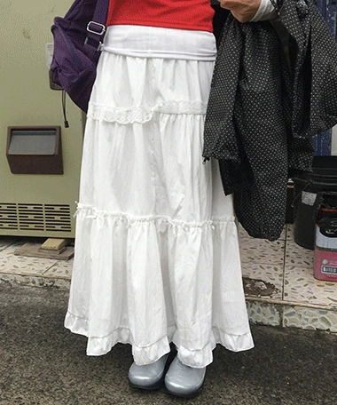Sack Frill Cancan Long Skirt