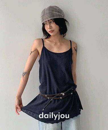 Abby Punching Eyelet Ruffle Long Sleeveless