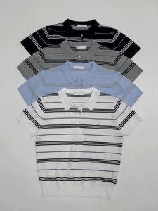 Symbol Stripe Collar Knitwear