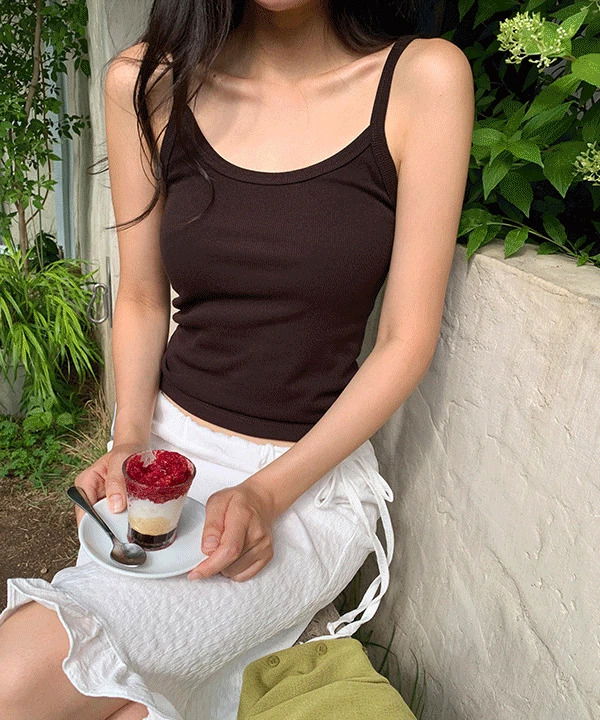 Mernin Basic Spandex Ribbed Sleeveless -6color