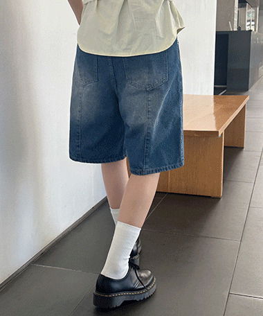 オーナードバックラインデニムバミューダパンツ