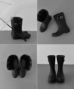 Elotin Buckle Midi Rain Boots