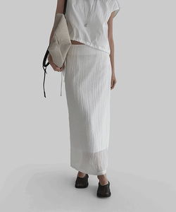 Eclin Wrinkle Long Skirt