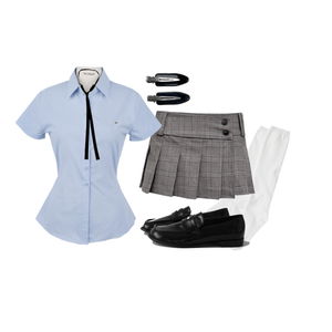socks,skirt,shirt 코디