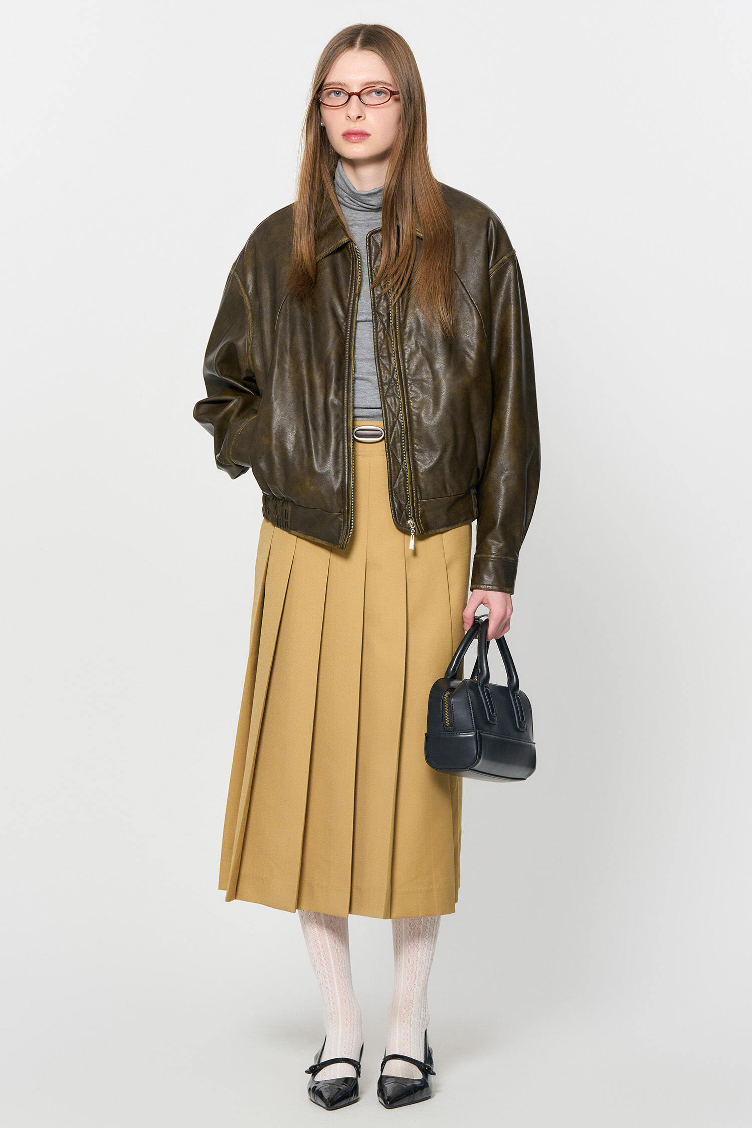 WOMAN Vintage Faded Leather Jacket