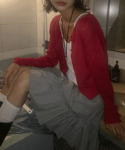 Narua Linen Crop Cardigan