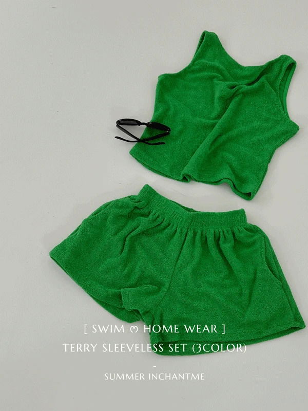 Terry sleeveless homewear set