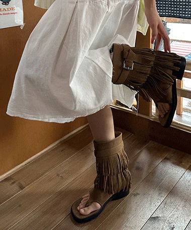 NECA BOHEMIAN BUCKLE FOLDING SUMMER BOOTS