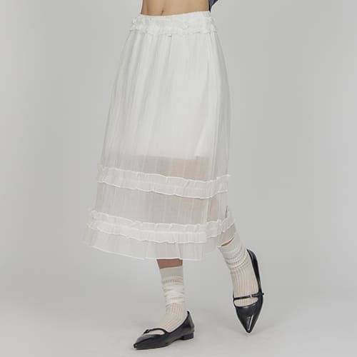 Layered See-through Frill Skirt SK009 スカート