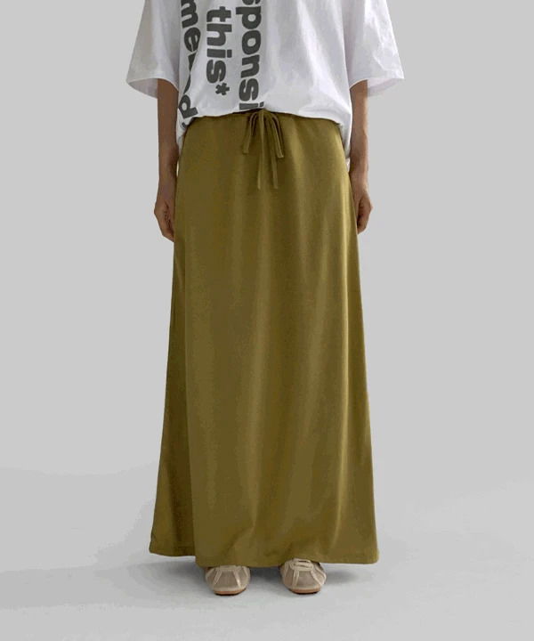 Yana Training Cotton Maxi Long Skirt