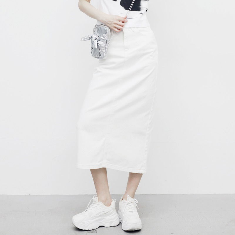 Herish Back Slit Long Skirt