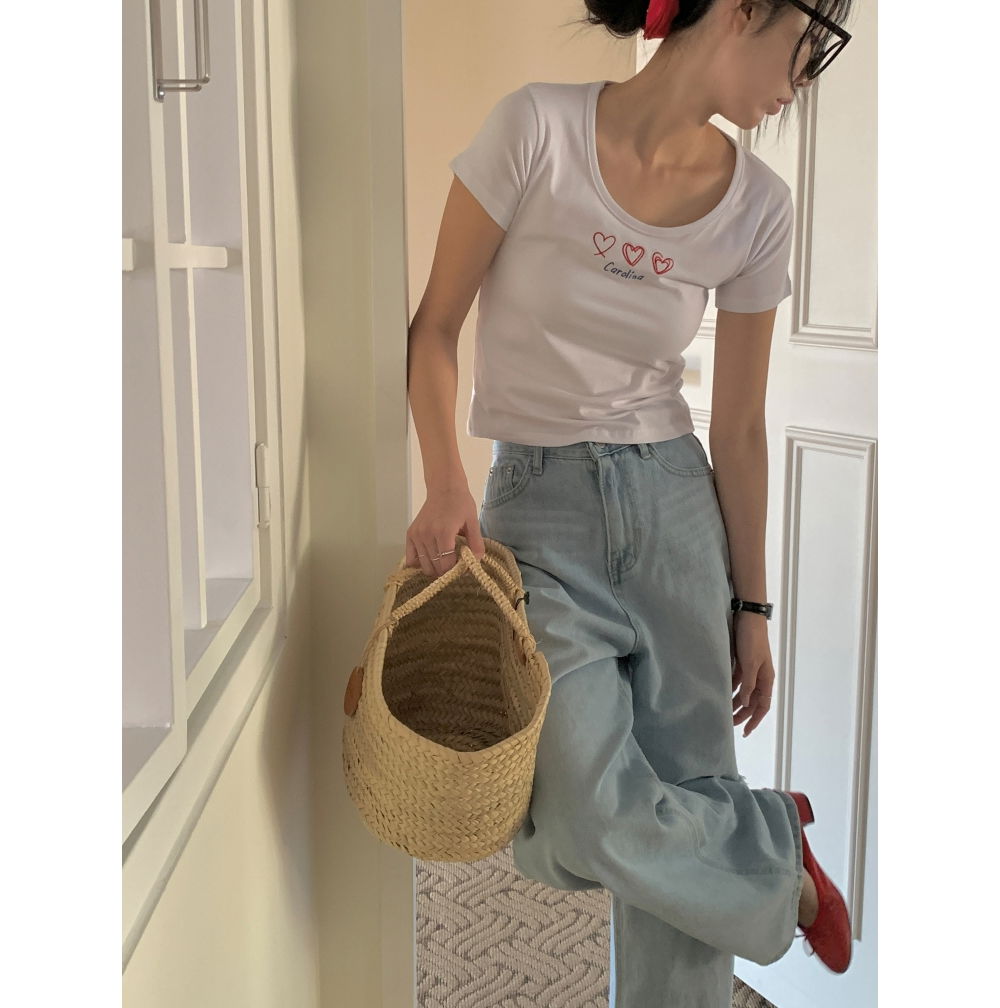 반팔 티셔츠 모델 착용 이미지-S1L21