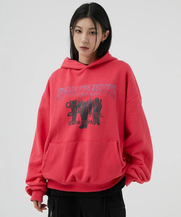 Secret Soul Dreaming Overfit Hood Magenta