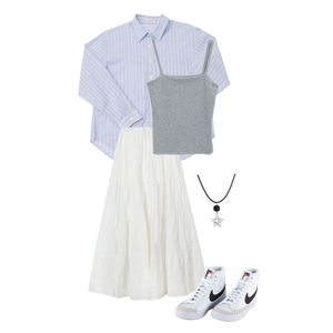 shirt,skirt,sleeveless 코디