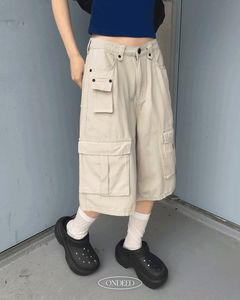 Litton Cargo Pocket Cotton Bermuda Shorts Pants