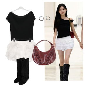 k-pop,ootd,블랙,화이트,데일리,일상 코디