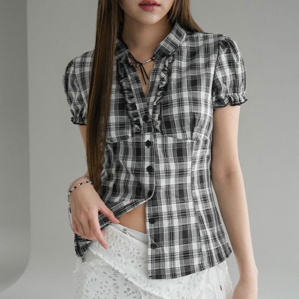 Crabbe Check Blouse
