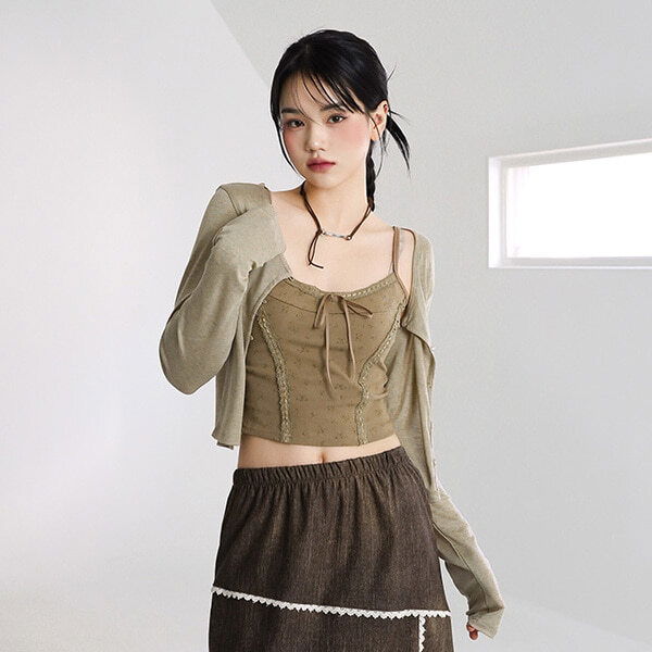Daisy Sleeveless & Cardigan