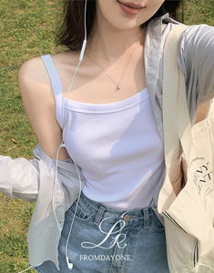 Made) Bemain chewy Ribbed sleeveless