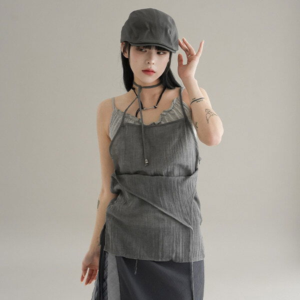 Uncut linen blouse