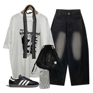 ootd,반팔,데님,백팩,운동화,여름,힙,hip,스트릿 코디