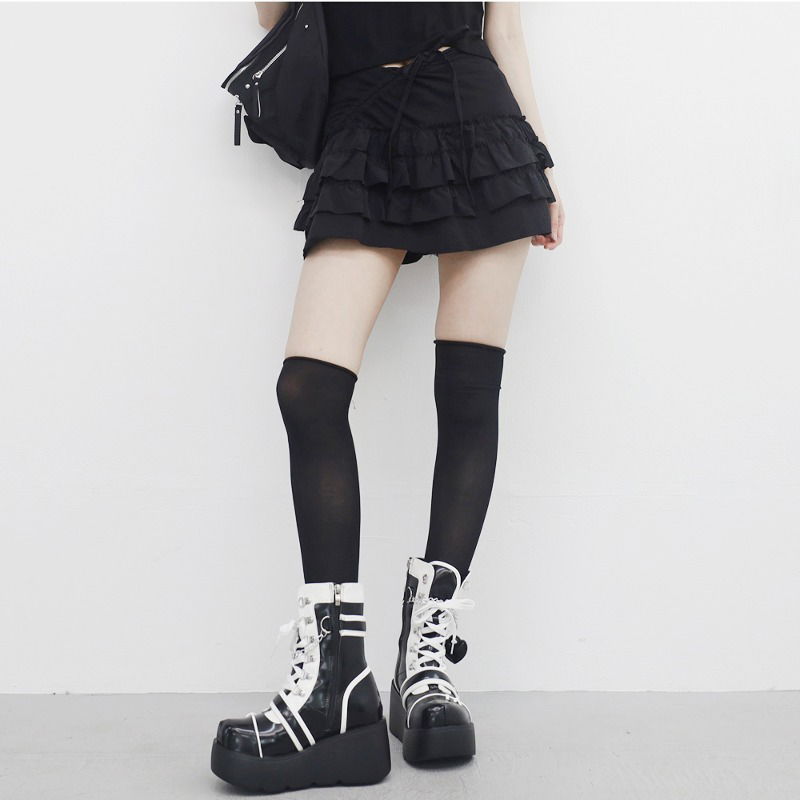 Keane shirring string cancan skirt