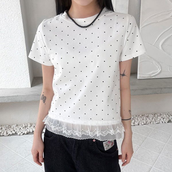 Melody Dot Frill Shirt