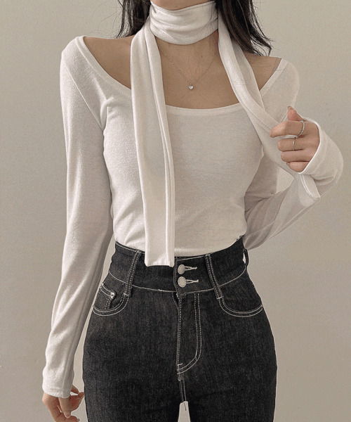 I am a gift boat neck muffler set 套裝