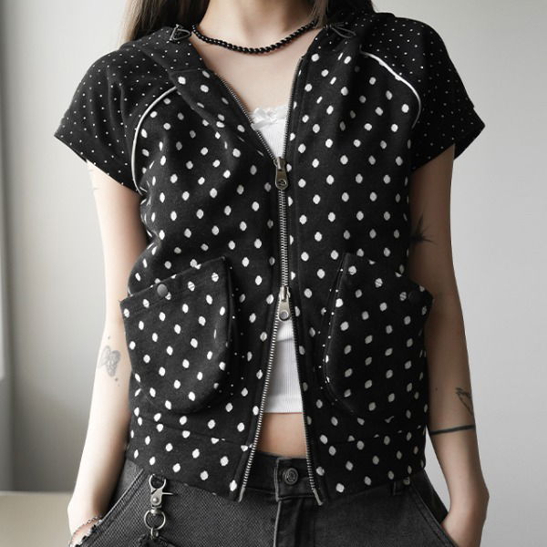 Mury Two Way Dot Hoodie
