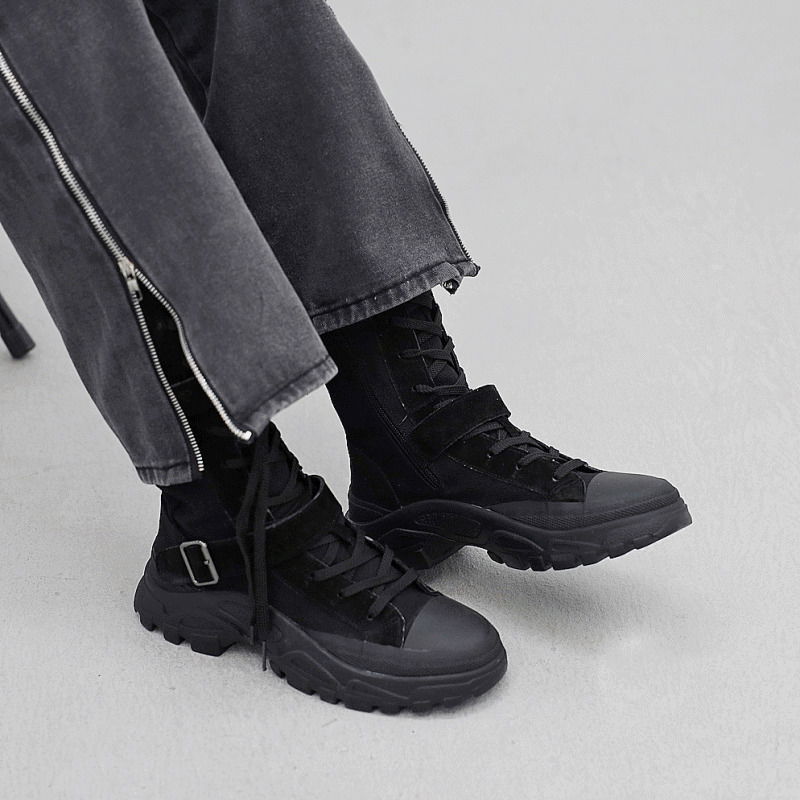 Nade Buckle Suede Mid Boots