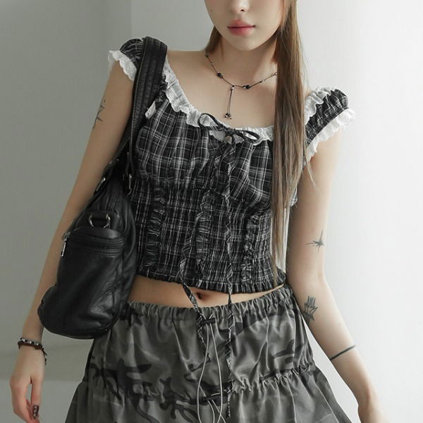 Rosalyn Check Blouse
