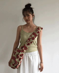 Retro embroidered crossbody bag