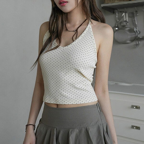 Judy Dot Halter Sleeveless