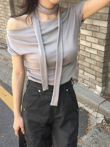 Loet Boat Neck One-Shoulder T-Shirt