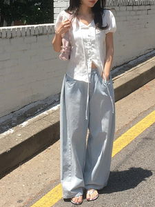 데이브 핀턱 와이드 겨울 데님 팬츠 (베이직/롱ver)(4color)