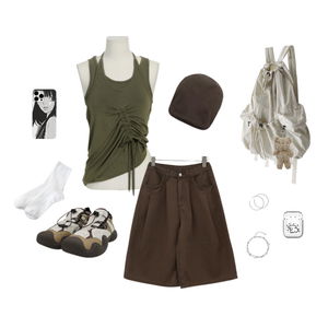 sleeveless,ShortPants,cap,casual,ootd,Summer,kpop,dailywear 코디