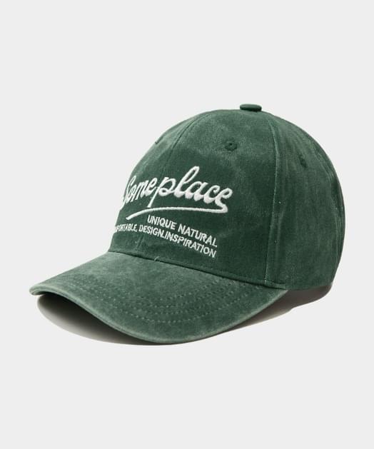 Base Someplace Vintage Logo Embroidered Cotton Ball Cap Hat (Ships Today)