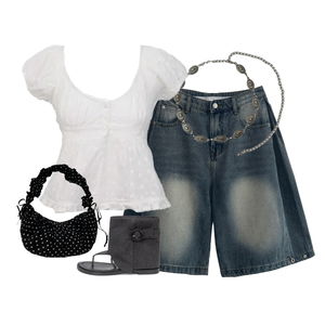 ShortPants,belt,blouses 코디