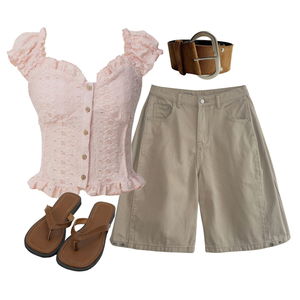 ShortPants,belt,blouses 코디