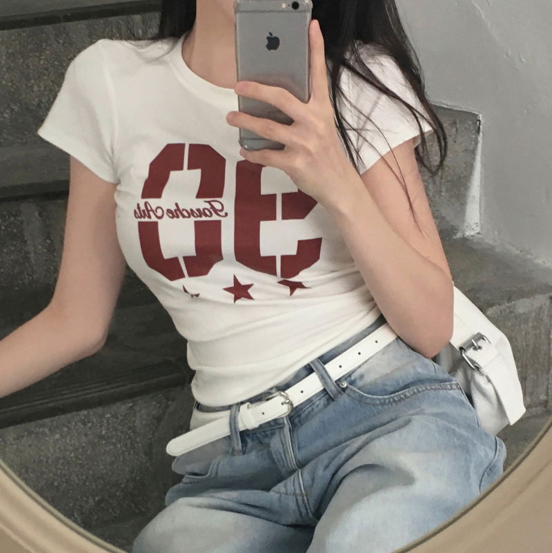 반팔 티셔츠 모델 착용 이미지-S1L15