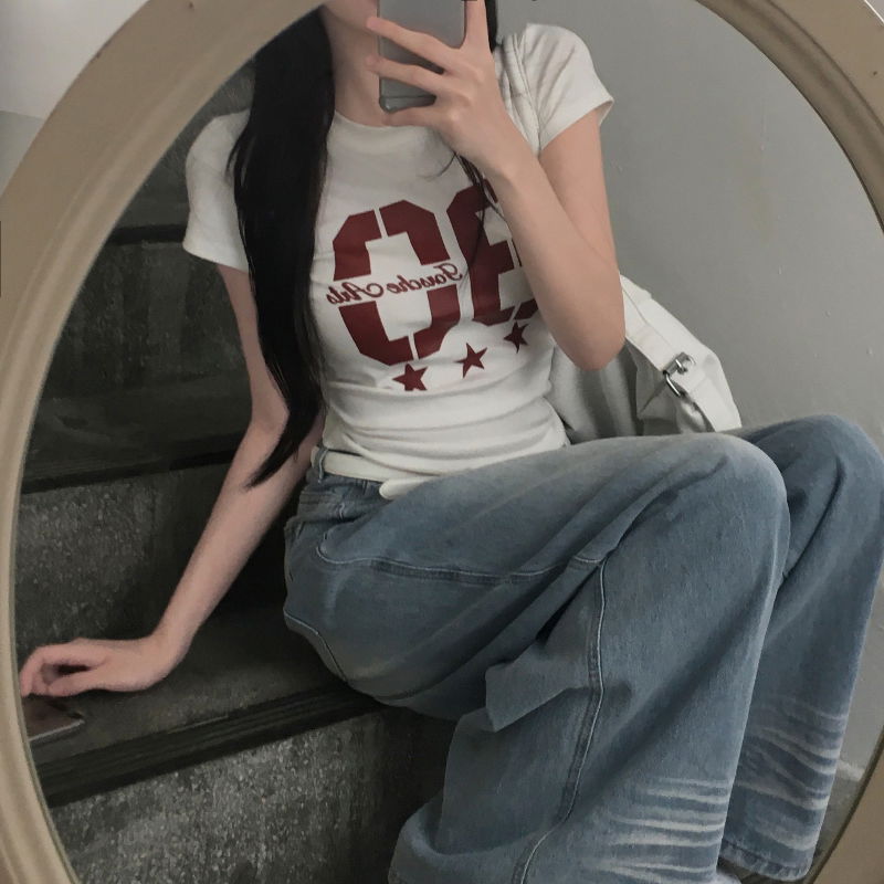 반팔 티셔츠 모델 착용 이미지-S1L16