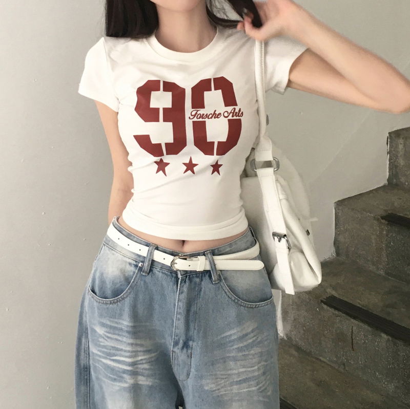 반팔 티셔츠 모델 착용 이미지-S1L26