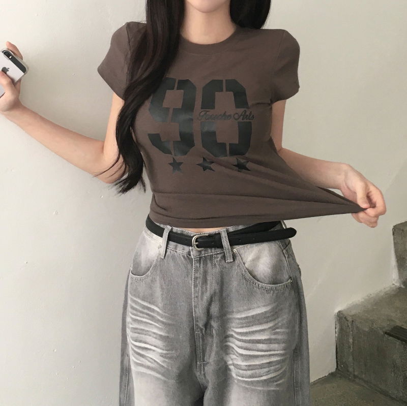 반팔 티셔츠 모델 착용 이미지-S1L32