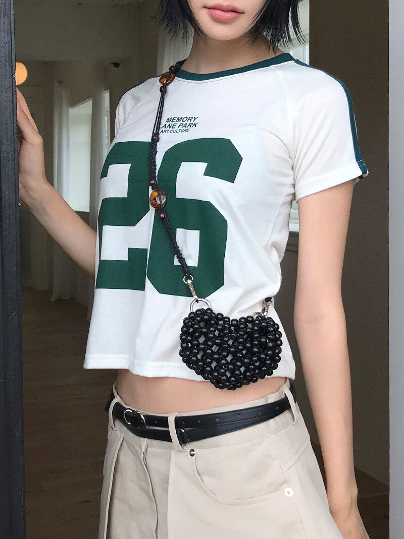 HEART BEAD CROSSBODY BAG