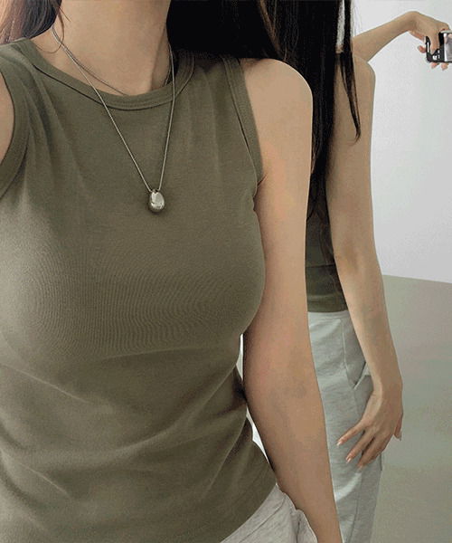 高品質圓領緊身無袖內搭背心