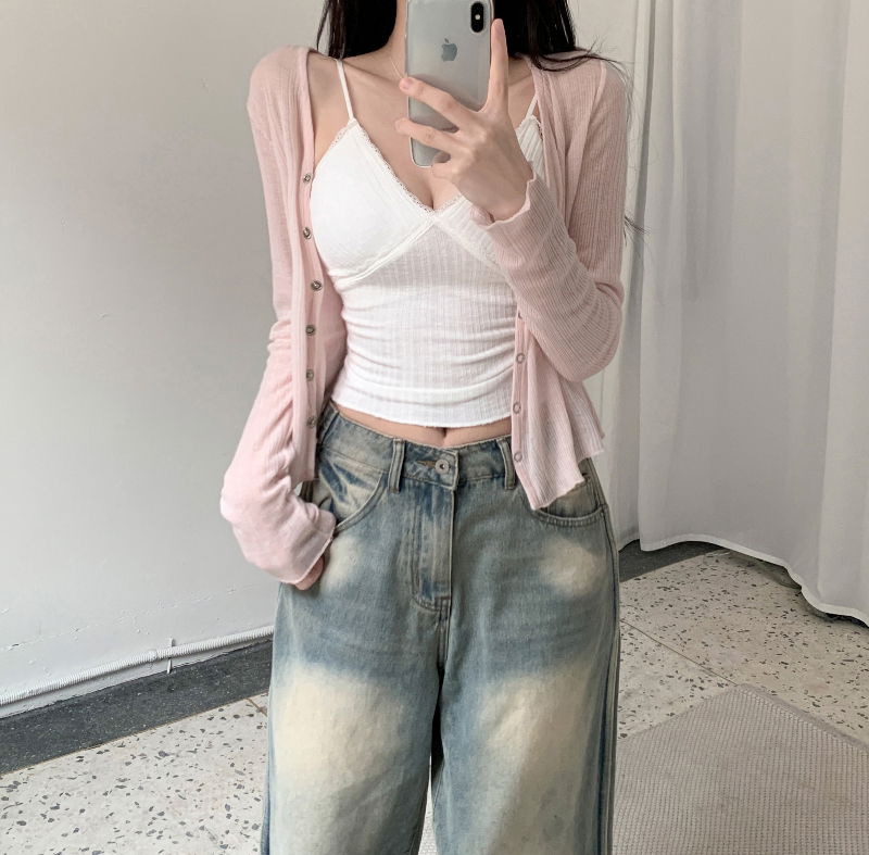 민소매 모델 착용 이미지-S1L42