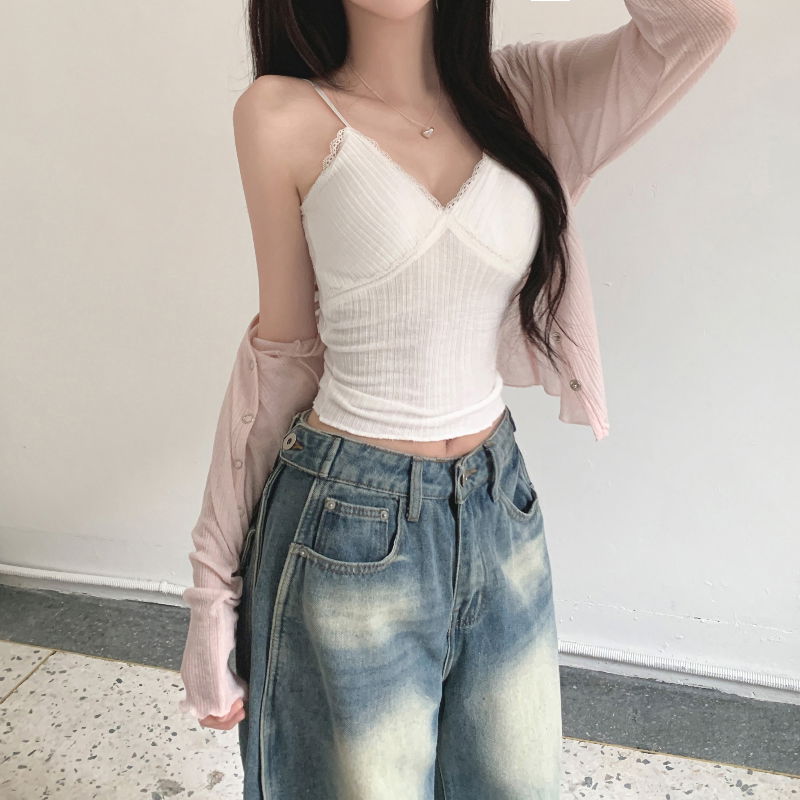 민소매 모델 착용 이미지-S1L51