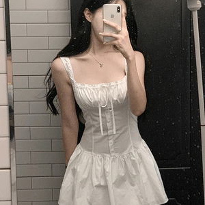 Ronnie Sleeveless Ribbon Flare Dress