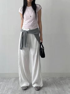 Mar nylon wide slacks