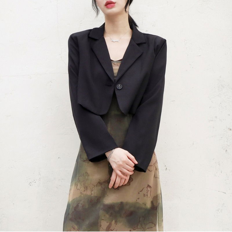 sheave single cropped jacket